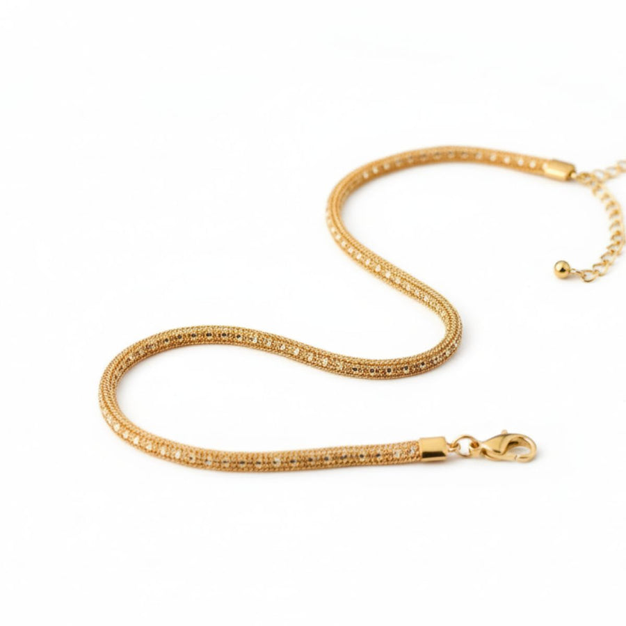 Gargantilha Molinha Texturizada Dourado
