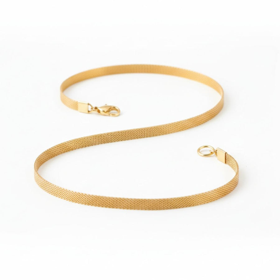 Gargantilha Tela Neutra Dourado