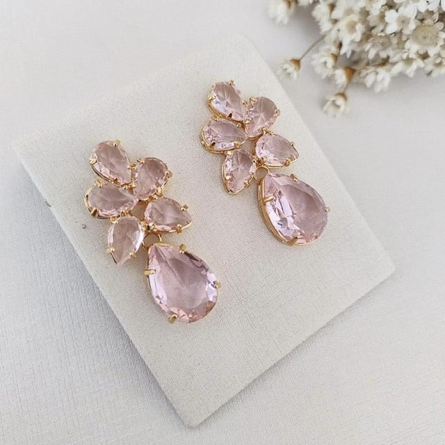 Brinco de Zircônia Rosa Cammy