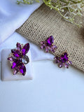 Kit Anel + Brinco Jaque Roxo