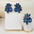 Kit Anel com Brinco Azul Safira Marta Dourado