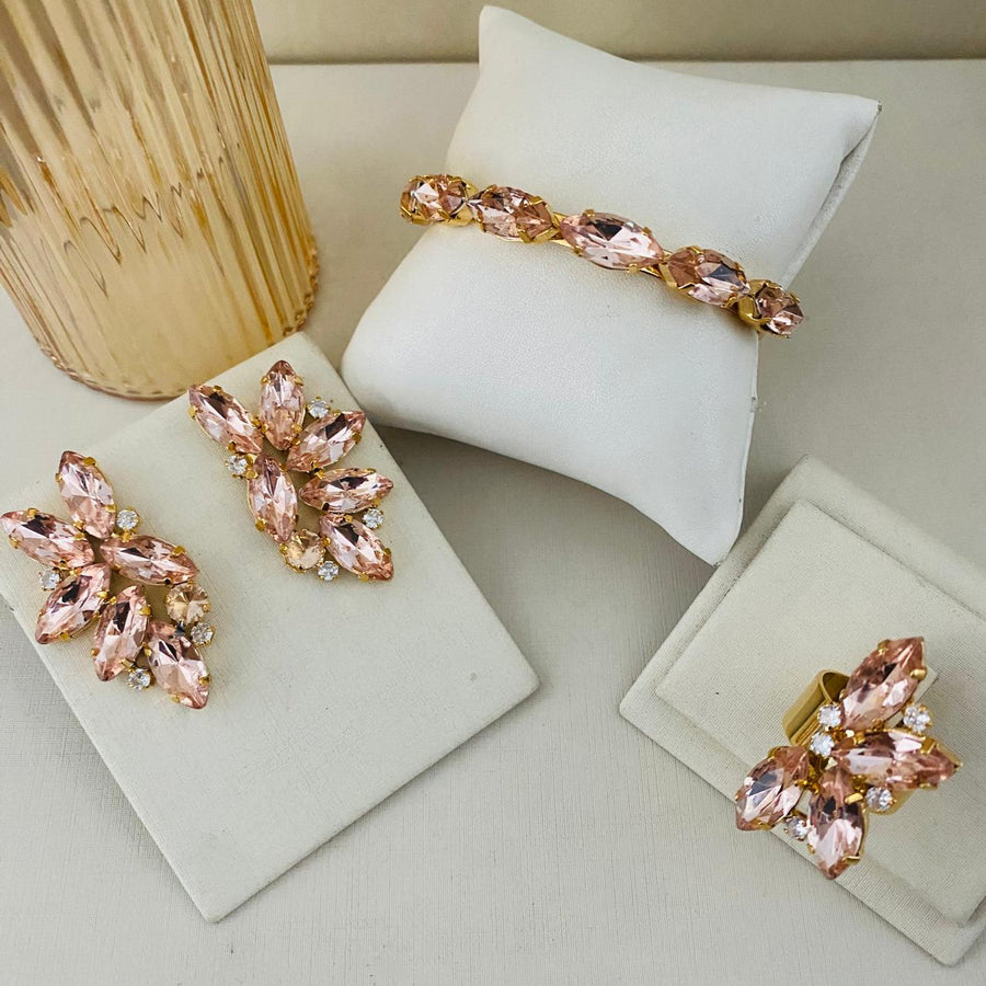 Kit Brinco, Anel Regulavel e Bracelete Marcela Nude