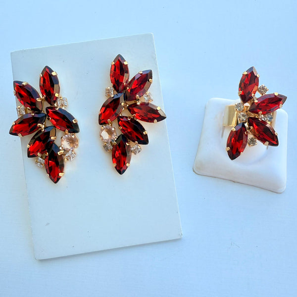 Kit Brinco e Anel Regulavel Marcela Vermelho