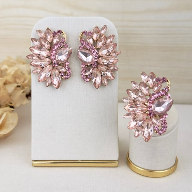 Kit Brinco e Anel Regulável Mello Nude Rosé Dourado