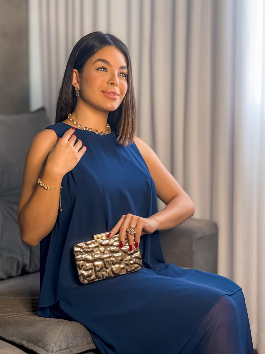 Kit Clutch, Anel, Brinco, Pulseira e Colar Oval em Zirconia Fúcsia Doria