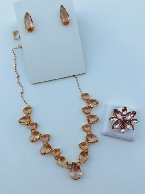 Kit Colar, Brinco e Anel Kirah Nude