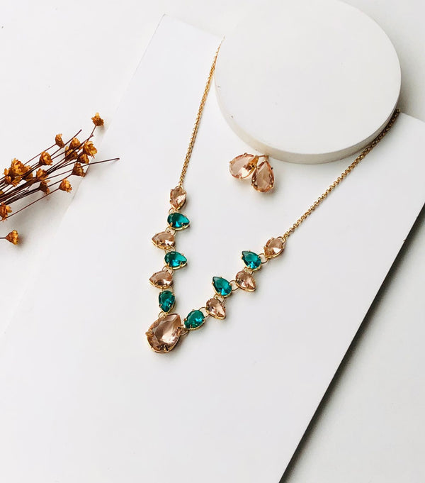 kit Colar com Brinco de Zircônia Luxo Malta