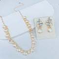 Kit Colar e Brinco de Zircônia Cristal Laurita