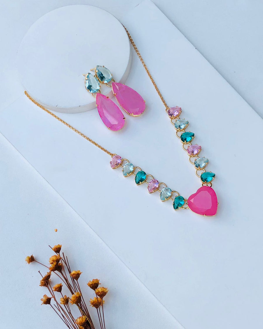 kit Colar e Brinco Luxo Alasca de Zircônia