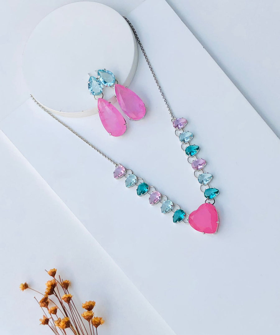 kit Colar e Brinco Luxo Alasca de Zircônia