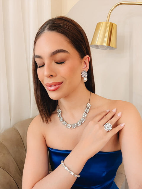 Kit de 4 Accessories Jessy Cristal Prata