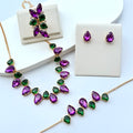 Kit de 4 Acessórios Roxo com Verde Miriam