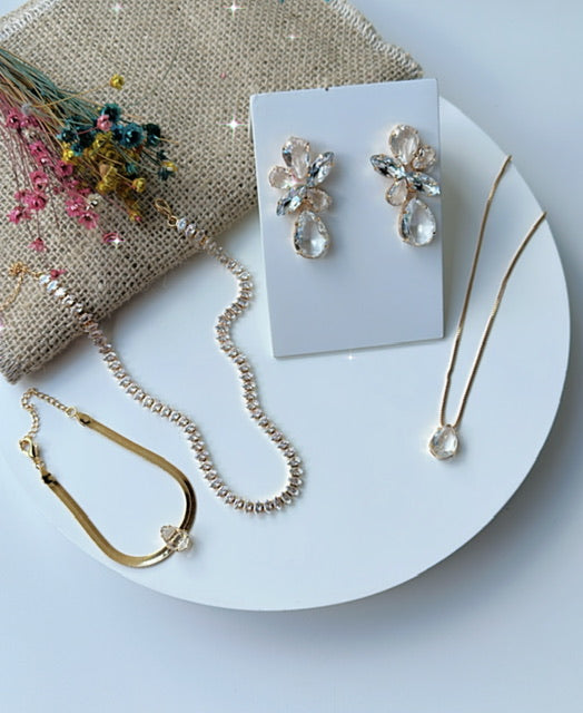 Kit de Acessórios Cristal Jessica em Zircônia