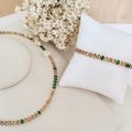 Kit de Riviera e Pulseira Navete Collor Banho de Ouro