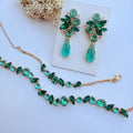 Kit Colar Brinco e Pulseira Liah Com Blair Tons De Verde