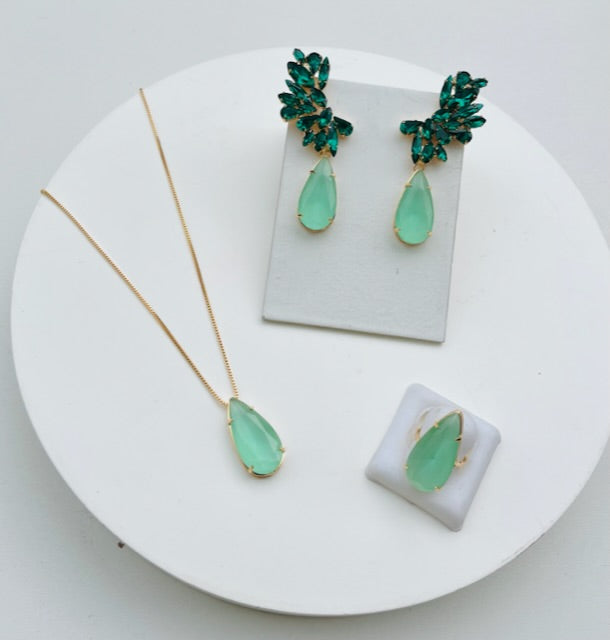 Kit Master Luxo com 3 Peças Cátia Esmeralda com Menta