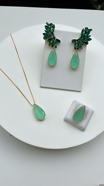 Kit Master Luxo com 3 Peças Cátia Esmeralda com Menta