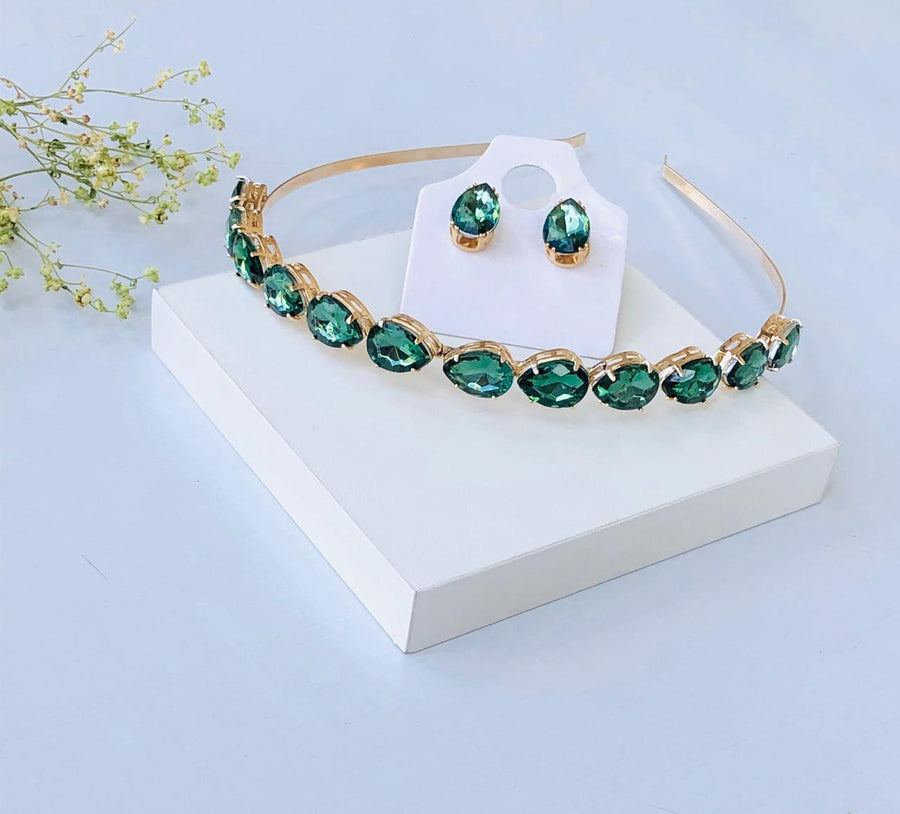 Kit tiara + brinco kinny