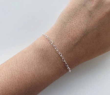 Pulseira corrente de coração