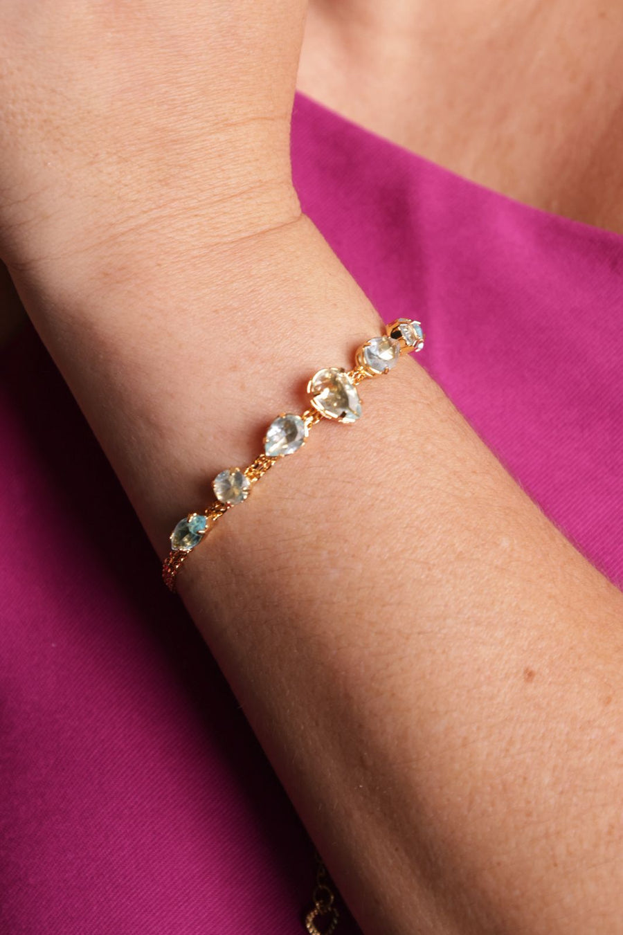 Pulseira de Zircônia Azul Claro Zoe