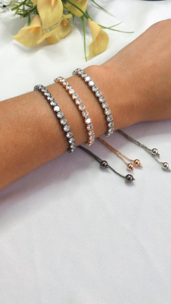 Pulseira De Zircônia Strass