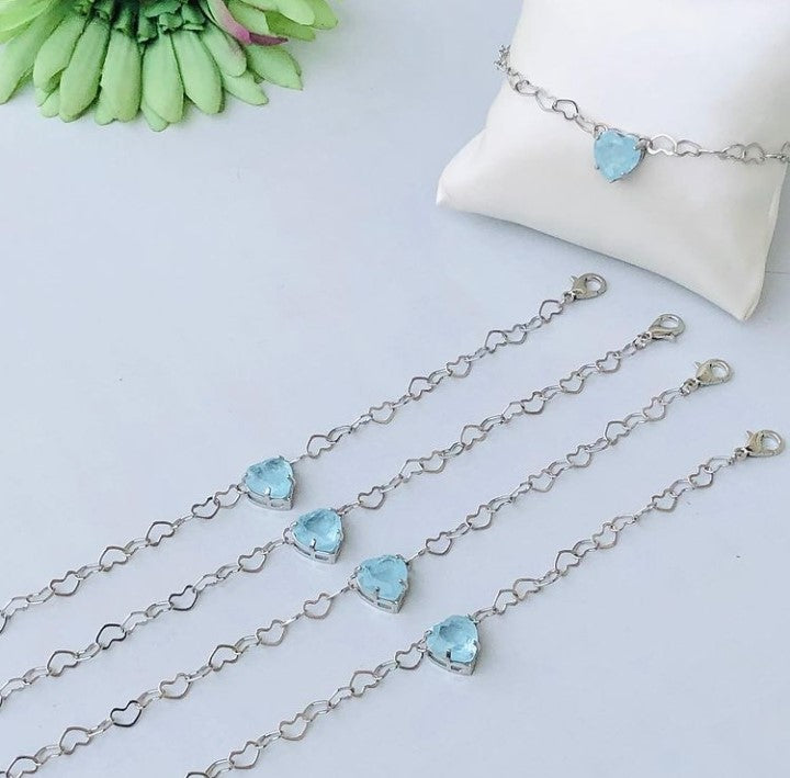 Pulseira Madrinha Corrente Coração