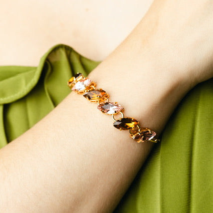 Pulseira Navete Tons de Marrom
