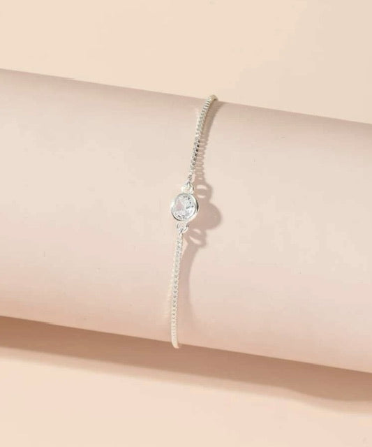 Pulseira Tifany Cristal em Prata