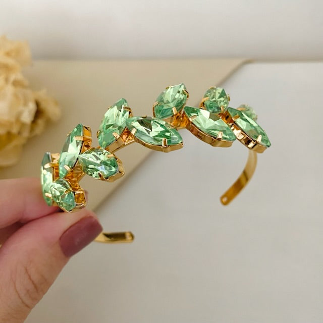 Bracelete Ajustável Scarlat  Verde Oliva Dourado