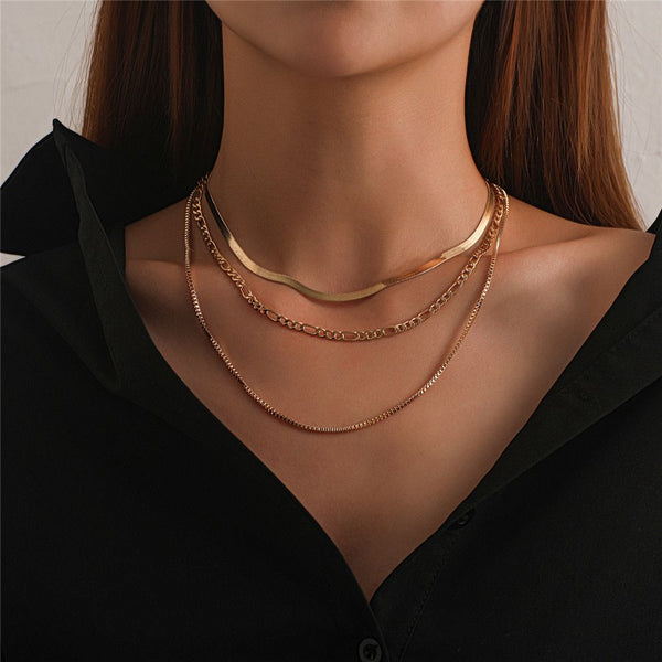 Trio de Colares Luxo Liso Theteu