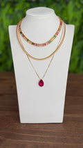 Trio de Colares Zircônia com PINK Tamy