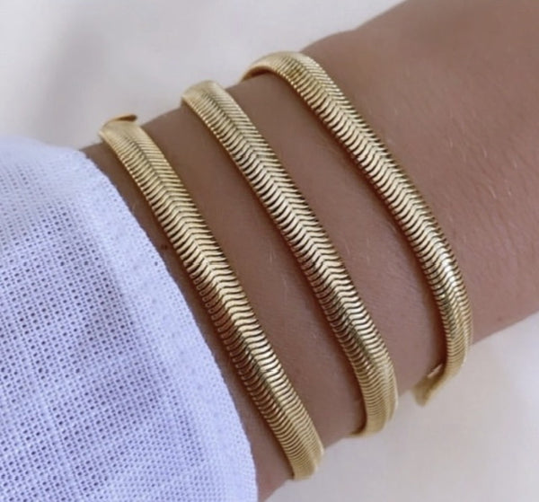 Unidade de Pulseira de Malha banho de Ouro